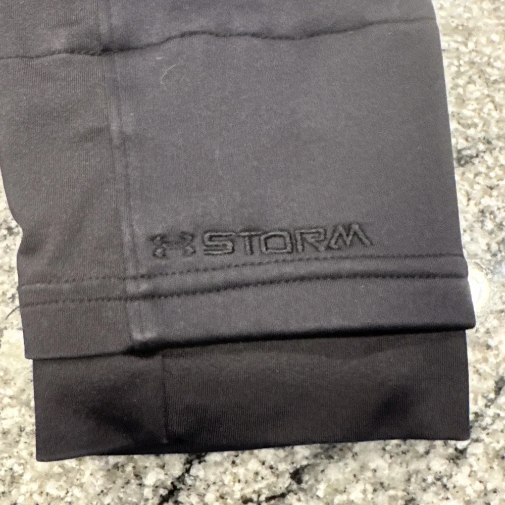 Under Armour Jacket Fleece Mens XXL Black Gray‎ Full Zip Cold Gear Storm Running